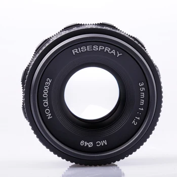 RISESPRAY Lentilă aparat de Fotografiat de 35 mm F1.2 Prim Obiectiv pentru Olympus Panasonic Micro 4/3 M4/3 Muntele E-M1 E-M1Mark II E-M5 Camera