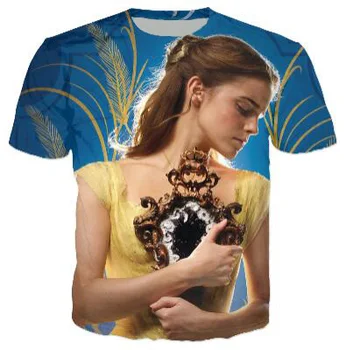Unisex de Vară de Înaltă Calitate Crewneck frumoasa Si ia 3D T-Shirt Casual Fată Teuri La Belle tricou Hipster Hip Hop Utilaje