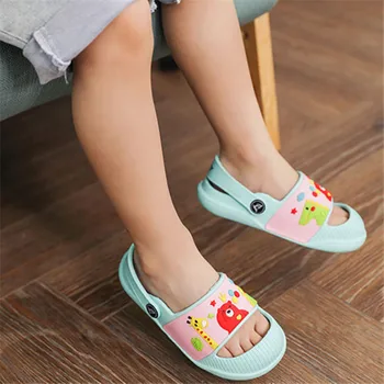 Copii Catâri & Saboți de vara baieti fete croc sandale tocuri plat solid desene animate papuci de gradina pentru copii pantofi EUR