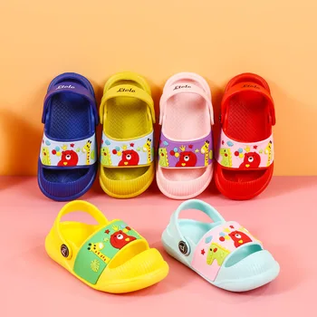 Copii Catâri & Saboți de vara baieti fete croc sandale tocuri plat solid desene animate papuci de gradina pentru copii pantofi EUR