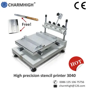 Livrare gratuita Înaltă Precizie 3040 Stencil Printer / SMT Manual Printer Pasta de Lipit 3040 Charmhigh