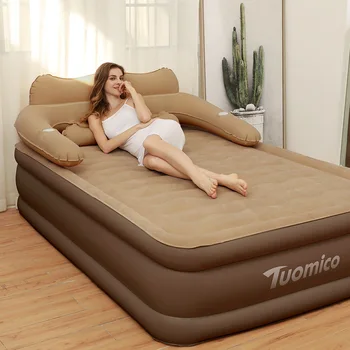 Saltea gonflabila dubla de uz casnic de aer-perna cearsaf de pat oamenilor crește de stocare portabile pat pat gonflabil