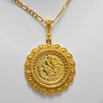 Annayoyo 24K Marea Britanie George V monede Colier pandantiv Jewerly Pentru Om Femeile Britanice medalie comemorativă de bijuterii cadou