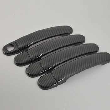 PENTRU Skoda Yeti-2017 Accesoriu lucios de fibre de carbon model mânerul ușii capace trim 2016