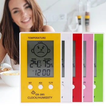 Higrometru Digital Termometru LCD Electronice Piscină Interioară Temperatura Camerei Copil Zâmbet Fata Plangand