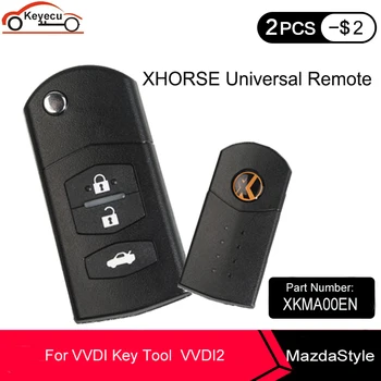 KEYECU 5PCS XHORSE XKMA00EN Telecomanda Universala Telecomanda Butonul 3 pentru Mazda Sârmă de Tip Universal de la Distanță pentru VVDI Instrument-Cheie