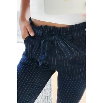 2020 Fierbinte de Vânzare cu Dungi OL Șifon Talie Mare Pantaloni Harem pentru Femei stringy tivi Vară Stil Casual Pantaloni Femei Pantaloni
