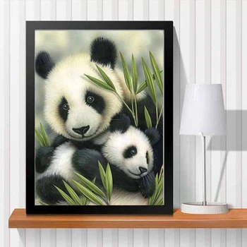 Noul panda iubesc manual Diy diamant pictura kit 3D face parte pictura decorativa cusatura cruce plante broderie beadwork LX