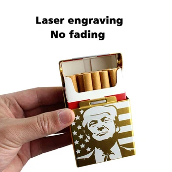 1 BUC Trump Fumat Țigări din Aluminiu Caz de Țigară Țigară Buzunar de Stocare Cadou Ornamente Auto
