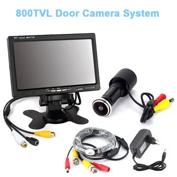 800TVL Culoare Usa Camera + Monitor 7inch + cablu 5M + putere adatper