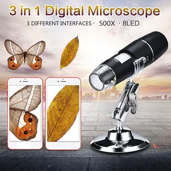 Practic Endoscop Fotografii de Curățare Ureche Instrument Impermeabil ABS 0.3 mp 500X Inspecție Telefoane Mobile Microscop Digital