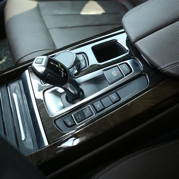 1 Buc ABS Pentru BMW X5 X6 F15 F16-2017 Centrol de Schimbare a vitezelor Panoul de Accesorii Auto Negru Lemn de Cereale