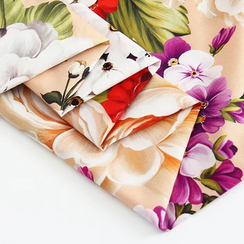 145 cm lățime tesatura de bumbac stofa de metru de material tipărit bujor rochie de cusut de îmbrăcăminte esarfa handmade tesatura alibaba express