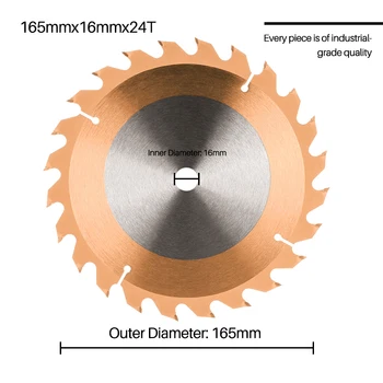 XCAN cu muchii tăietoare de Carbură de Lemn Disc de Tăiere 165mm 24T,60T TiCN Acoperit TCT Lamă de fierăstrău Circular