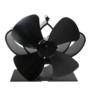 Negru Șemineu Lama 4 Termice Alimentate Sobă pe Peleți Cuptor Ventilator Arzător de Lemn Eco Fan Instrumente pentru Accesorii Decorative Portal