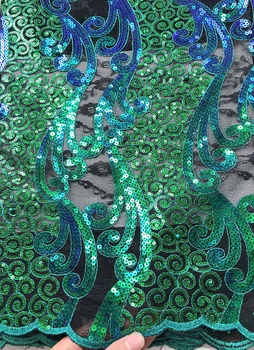 Paiete verzi Tul Dantela Africane Dantela Tesatura 2020 Frumos de Înaltă Calitate francez Plasă de Țesături Dantelă 5 Metri Pentru rochie de Mireasa