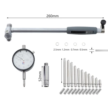 Dial Calibru inelar 50-160 mm/0,01 mm Carcasa din Aluminiu Metrice Cadran Indicator pentru Cilindri cu Diametrul interior de Instrumente de Măsurare