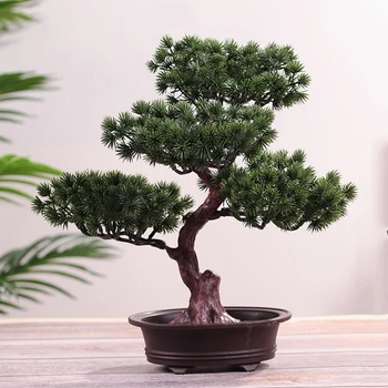 Biroul Realiste DIY Ornament Festival Decorative Bonsai Pin Copac bonsai Artificial Simulare Accesorii pentru Casa Plante de Ghiveci