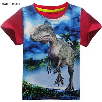 4-11 ani Copii Copii pantaloni Scurți Topuri Tricouri Tricou de Vara Adolescent Băieți Fete T-Shirt Pentru Dinozaur Vara Tricouri SAILEROAD