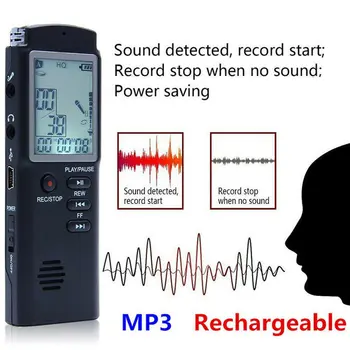 Voce Activat Mini Sunet Digital Audio Recorder Dictafon MP3 Player cu Ecran Mare