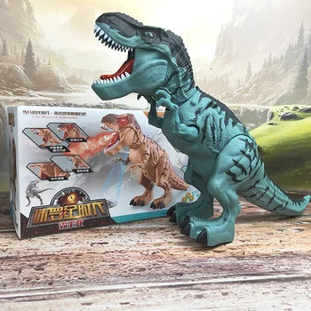 Jucarii Pentru Copii Uimitoare Spray Electrice De Mers Pe Jos Dinozaur Tyrannosaurus Rex Ouă Lumini Sunete Hohote Copii, Băiat Ziua De Nastere Cadouri