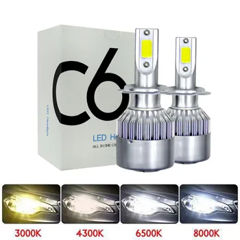 Muxall LED-uri Auto Faruri Becuri H4 Lampa 880 881 H8 H9 H11 LED Lampa H7 9003/4/5/6/7 6000K 8000K IP68 Automată a Farurilor Lumini Auto 2 BUC