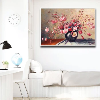 Mână-pictat Flori Imagini Pentru Home Design Pentru Dormitor, Camera de zi de Decorare Tablouri Decor de Perete