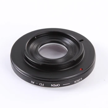 Hersmay inel Adaptor pentru Canon FD/FC Obiectiv pentru Nikon D810 D750 D7200 D3300 D5500 corp aparat foto dslr w/ Sticlă+ len Capace