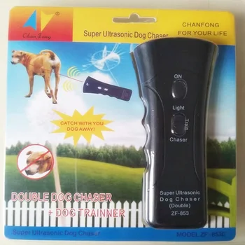 Original Ultrasonic Ultrasonic Dog Repeller cu Laser Infraroșu Lumină Distanță Lungă Distanță Electric Dog Repellent ZF-853