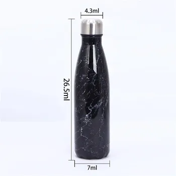 500 ml cu perete Dublu Izolat vidat de Căldură din Oțel Inoxidabil Termos Sport Marmură Cola Sticle de Apă Portabil Termose