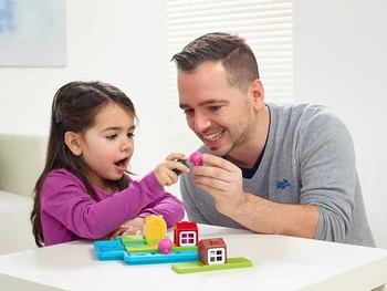 Cei trei purcelusi Copii Cognitive Construirea de Calificare Joc de Puzzle de 48 de Provocare cu Soluție de Jocuri IQ de Formare Jucarii pentru Copii Cadouri