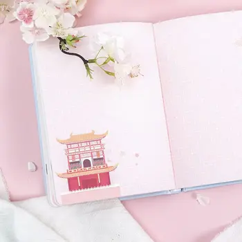 MINKYS 112 Foi Sakura Culoare de Pagini de Jurnal Notebook Agenda Reviste de zi cu Zi Planificator Cadou Kawaii Școala de Papetarie