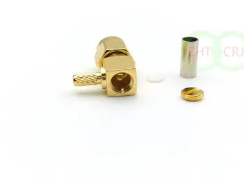 Alamă SMA male plug unghi drept sertizare RG174, RG316 LMR100 RF adaptor de Vânzare