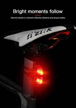 Inducție magnetică Puterea de a Genera Stop Bicicleta Spate Lumina de Biciclete Lumina Lumini pentru Biciclete Mtb Piese Biciclete Accesorii Lampă cu LED-uri Noi