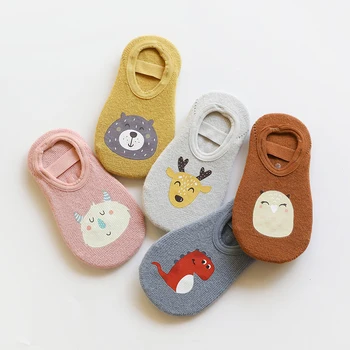 Copil Nou-Născut Amuzant Glezna Șosete Anti-Alunecare, Șosete De Bumbac Pantofi Copilul Pentru Băieți Fete De Vară Drăguț Animal Print Accesorii Pentru Copii