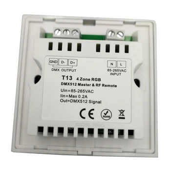 4-zona DMX512 controler montat pe Perete panou tactil intrerupator RGB DMX controller RGBW RF 2.4 G control de la distanță controler benzi