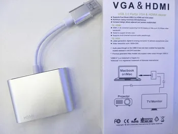 Noi 5 Gbps USB 3.0 la VGA Adaptor HDMI Mac OS USB la HDMI VGA 1080P Video Graphics Converter pentru monitoare Multiple Windows 7/8/10
