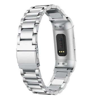 Curea inteligent Pentru Fitbit Charge 3 Bandă de Oțel Metal Bratara de Înlocuire de Lux Brățară din Oțel Inoxidabil Curea pentru Fitbit Charge 4