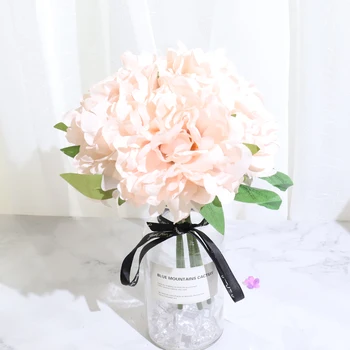 5pcs mare hortensie flori artificiale bujor de înaltă calitate pentru casa de nunta de decorare camera de zi buchet mare de flori false alb