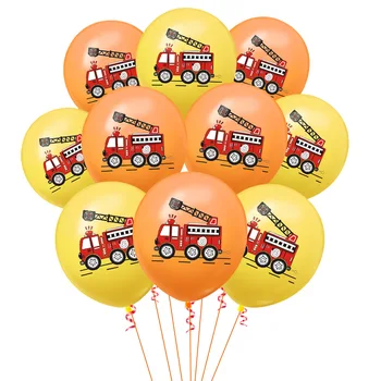 Motor de foc Balon Set Fericit Ziua de Hârtie pentru Banner pentru Petrecere de Aniversare baietel Favoruri pentru Copii fire Truck Balon Cupcake Decor