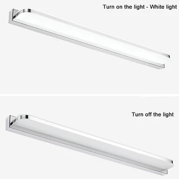 9W/12W Baie Modernă Lumina din Oțel Inoxidabil LED-uri Față Oglinda Machiaj Lumină Lampă de Perete Vanitatea Corpuri de Iluminat Lampă Oglindă