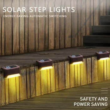 Solar Scara Lampa IP65 Impermeabil în aer liber, Grădină Cale Curte Patio Scări Pașii Gard Lămpi Solare cu LED-Lumina de Noapte 4-16PCS