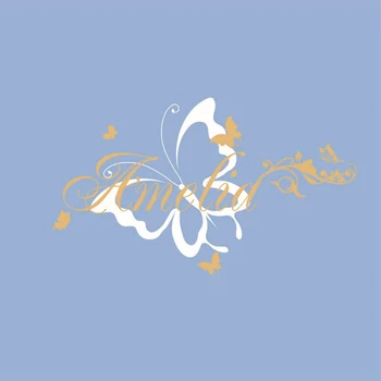Fluture Nume Personalizat Decal-Fluture și florale Perete Decal Art-Fluturi Nume Personalizat Decal Perete pictura-Nume de Fata