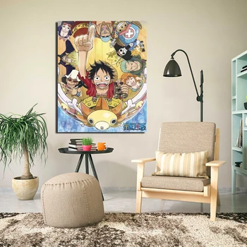 Una Bucata Poster Lumea Noua Anime Pictura Panza Printuri Living Home Decor Modern Arta De Perete Pictură În Ulei Postere Imagine