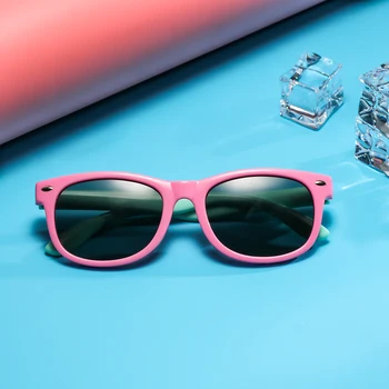 LongKeeper Copii ochelari de Soare Polarizat Copii Flexibil Oglindă Silicon Ochelari Fete Baietii de Siguranță Anti-orbire UV400 Gafas de sol