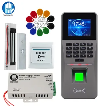 OBO RFID Ușa Sistem de Control Acces Kit Set TCP/IP/ USB de Amprente Biometric Tastatura Reader + Electric Magnetic Încuietori Electronice