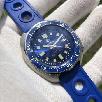 STEELDIVE Albastru Automată Dive Watch 200M Safir de Sticlă-Ceramică Ramă din Oțel Scufundări Bărbați Ceas