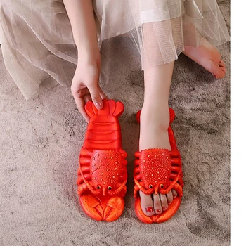 2020 Amuzant Homar papuci de Femei pantofi casă de Vară pe Plajă Papuci Casual, pantofi, sandale de Vara Plus dimensiune 47 Non-alunecare de Confort
