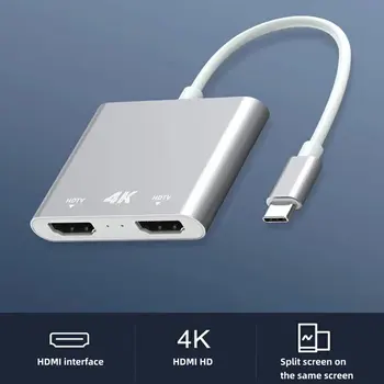 USB de Tip C pentru Dual HDMI de Ieșire Ecran 4K 30HZ UHD Video Converter Cablu Adaptor pentru Huawei Modul PC pentru Macbook/ipad Pro