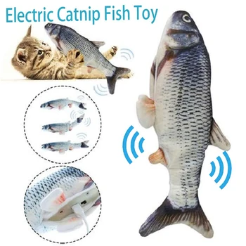 Electronice Animal de casă Pisică Jucărie Electric de Încărcare USB de Simulare Pește Jucării pentru Pisica Câine Guma de Joc Musca Consumabile